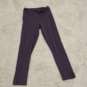 90 Degree by Reflex Womens XS Purple High Rise Athletic Leggings with Pockets